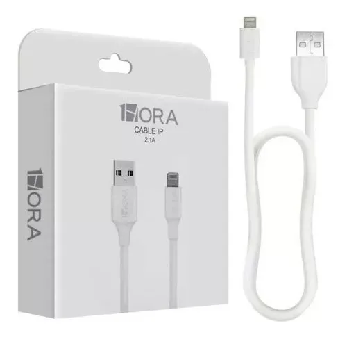 Cable Lightning a USB de 2.1A para Carga Rápida 1 Metro