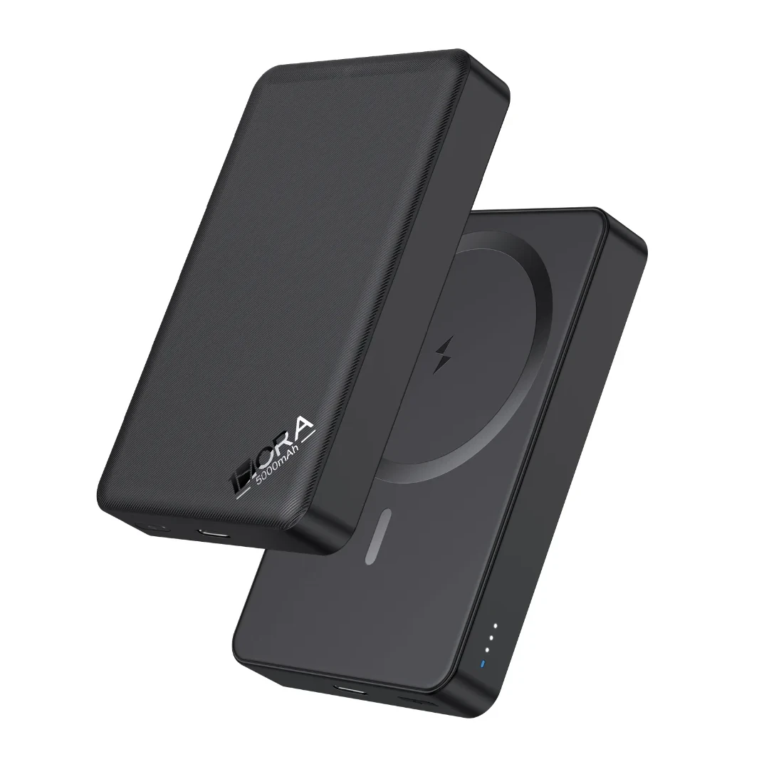 Power Bank Portátil Magnético Inalámbrico Con cable USB-C 5000mAh